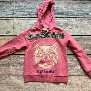 Gucci Black Cat. Blind for love. Size 8 pink kids hoodie